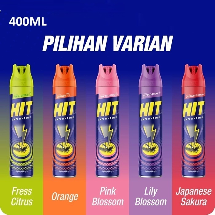 HIT Aerosol Spray 400ml Anti Nyamuk Insektisida / Hit Nyamuk Semprot 400ml membunuh nyamuk bandel