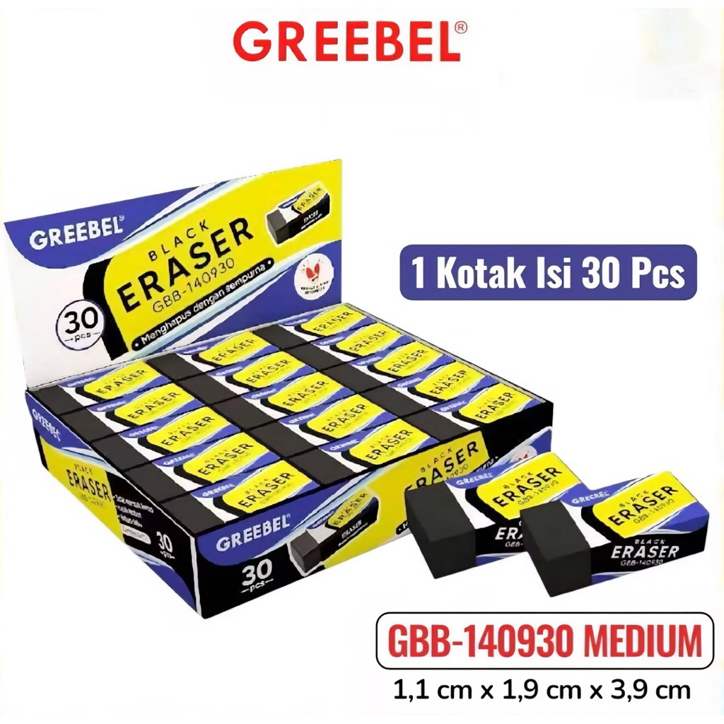 

Penghapus Eraser Greebel GBB-140930 GBW -120630 1pack(30pcs) Cod