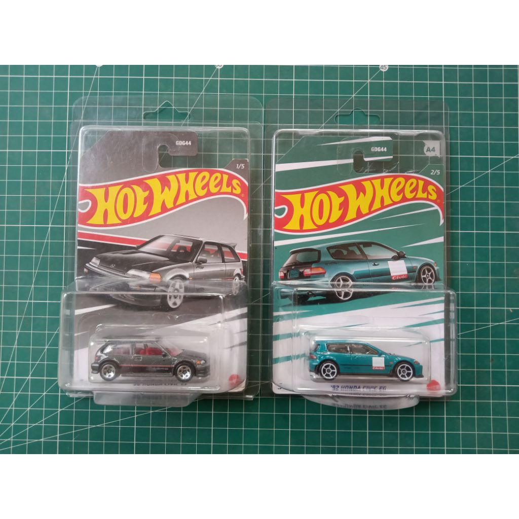 PROMO SALE 2 PCS HOTWHEELS HONDA CIVIC EF ABU-ABU SERI 50TH HONDA CIVIC ANNIVERSARY 2022 + HONDA CIV