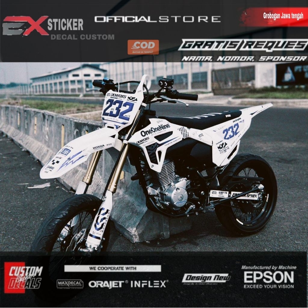 DECAL CRF 450 SUPERMOTO KEREN SIMPEL