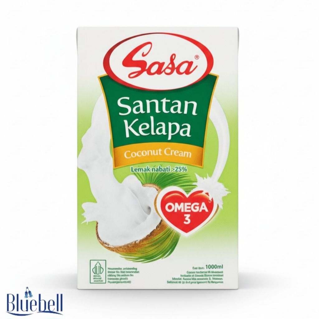

Sasa Santan Kelapa Cair 1000ml (1L) Coconut Cream Siap Pakai dengan Omega 3