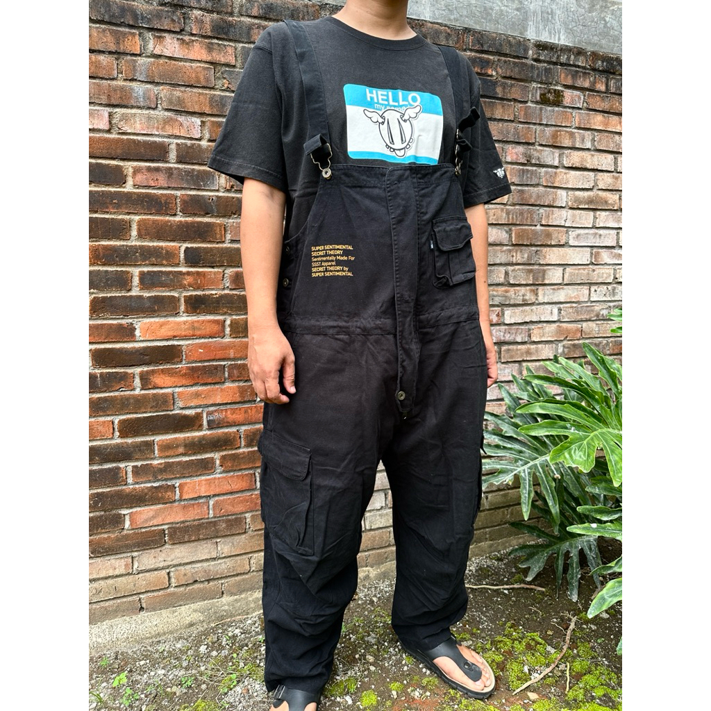 PRELOVED LIKE NEW Ssst ID experienced suit overall hitam pria cowok jumpsuit ssst_id supersentimenta