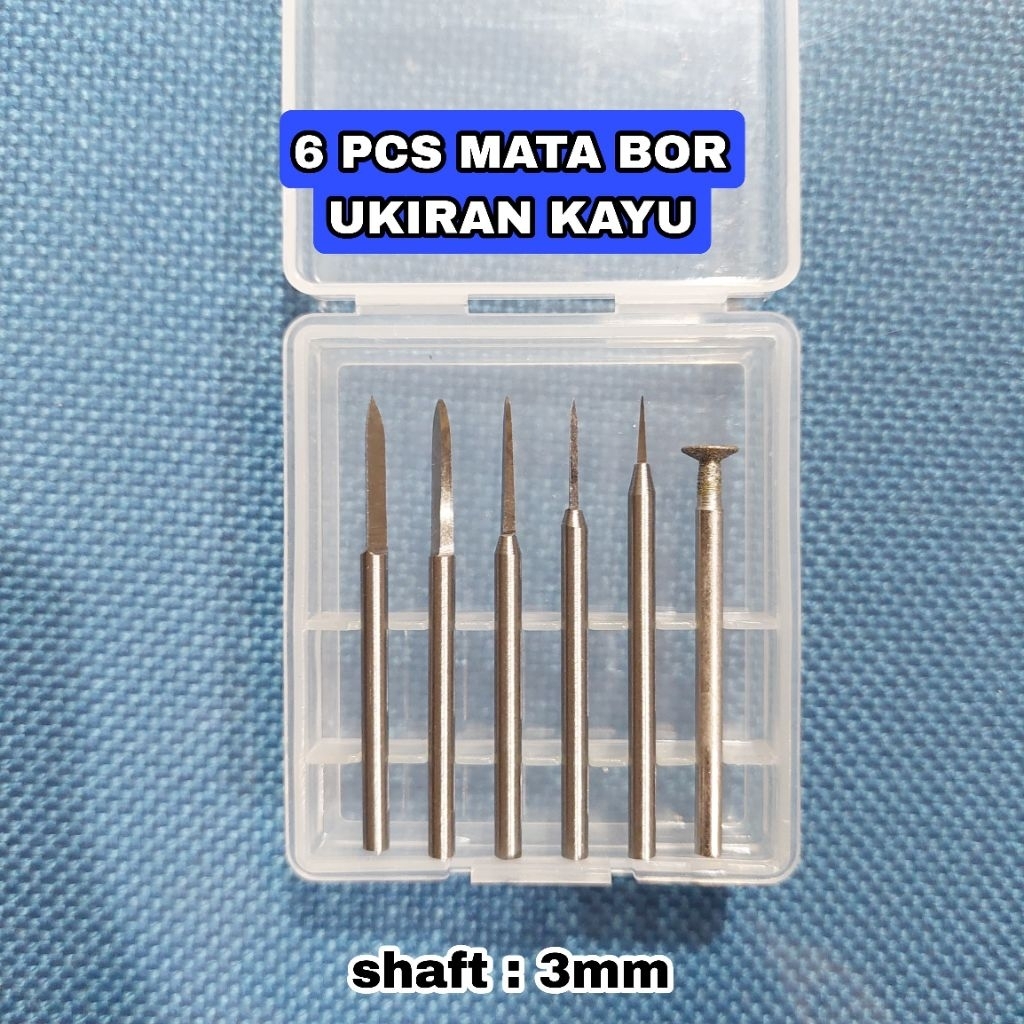 6 pcs mata bor tuner ukir kayu