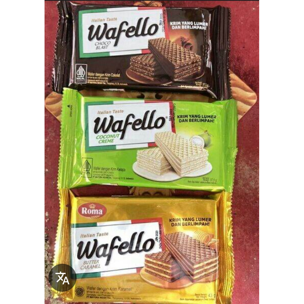 Wafello wafer 38 / 37,5 / 34 gram aneka varian