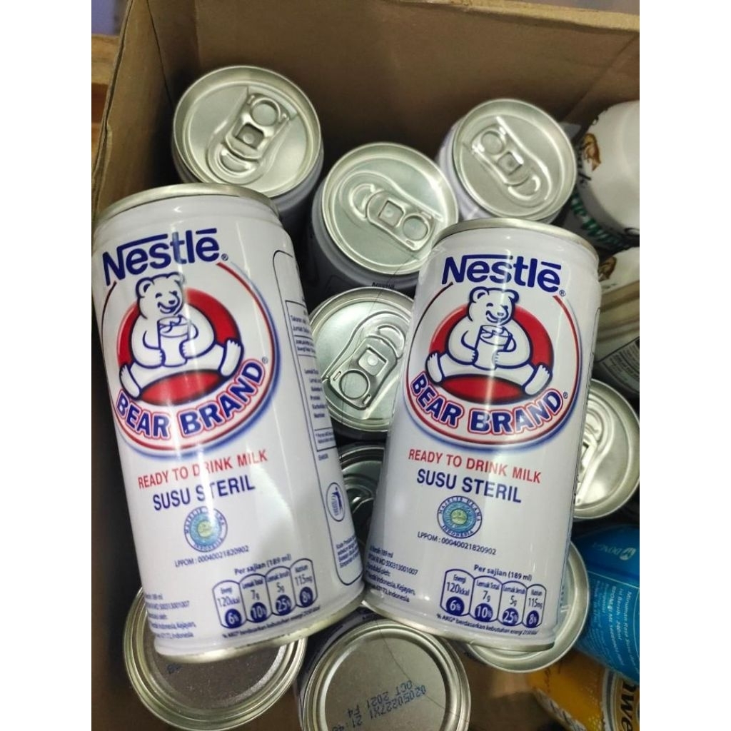 Susu Beruang Bear Brand Plain Putih 1 Dus