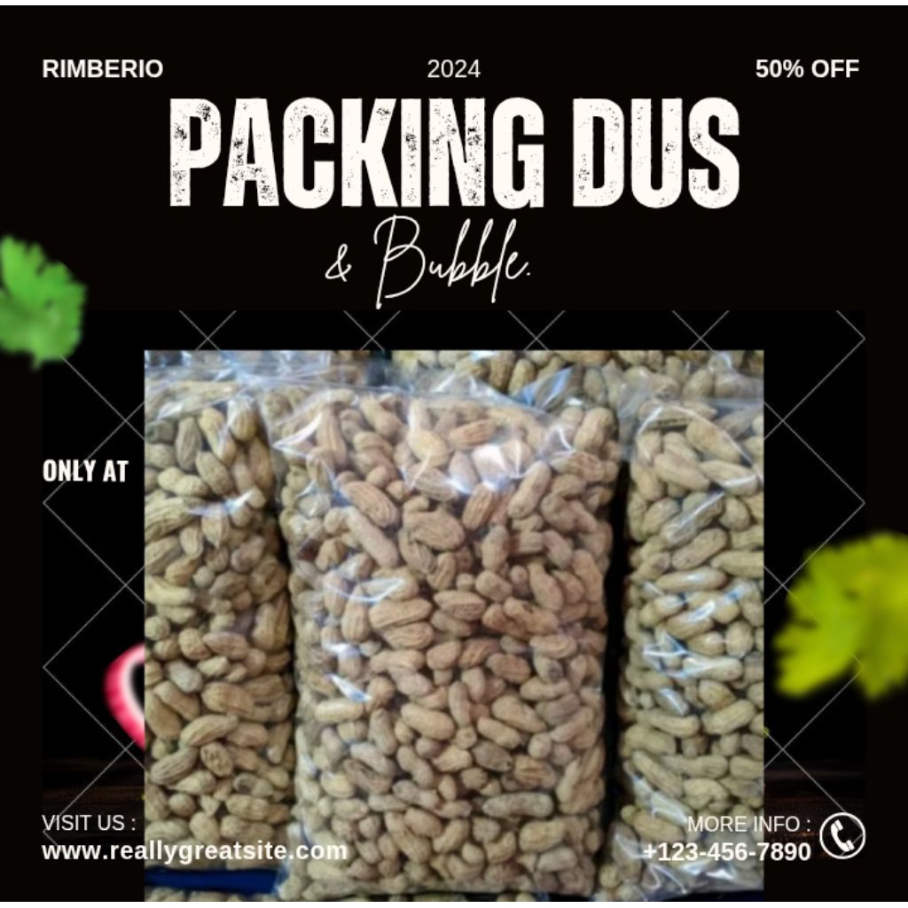 

Kacang Kulit Sangrai 500gr / 1kg packing dus