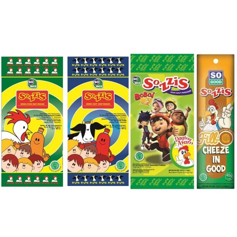 

SOZZIS Sosis Siap Makan Ayam Sapi fill-o saus keju
