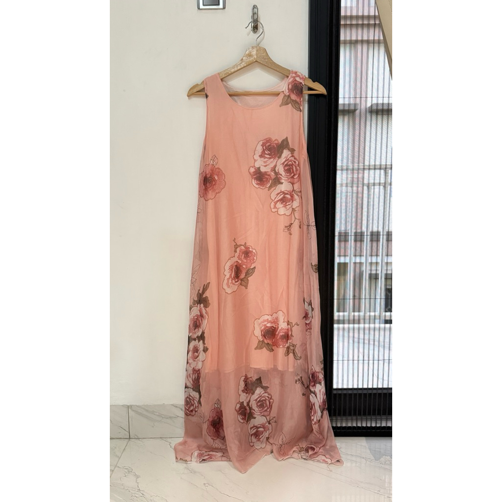 Preloved Dress Pink Bunga