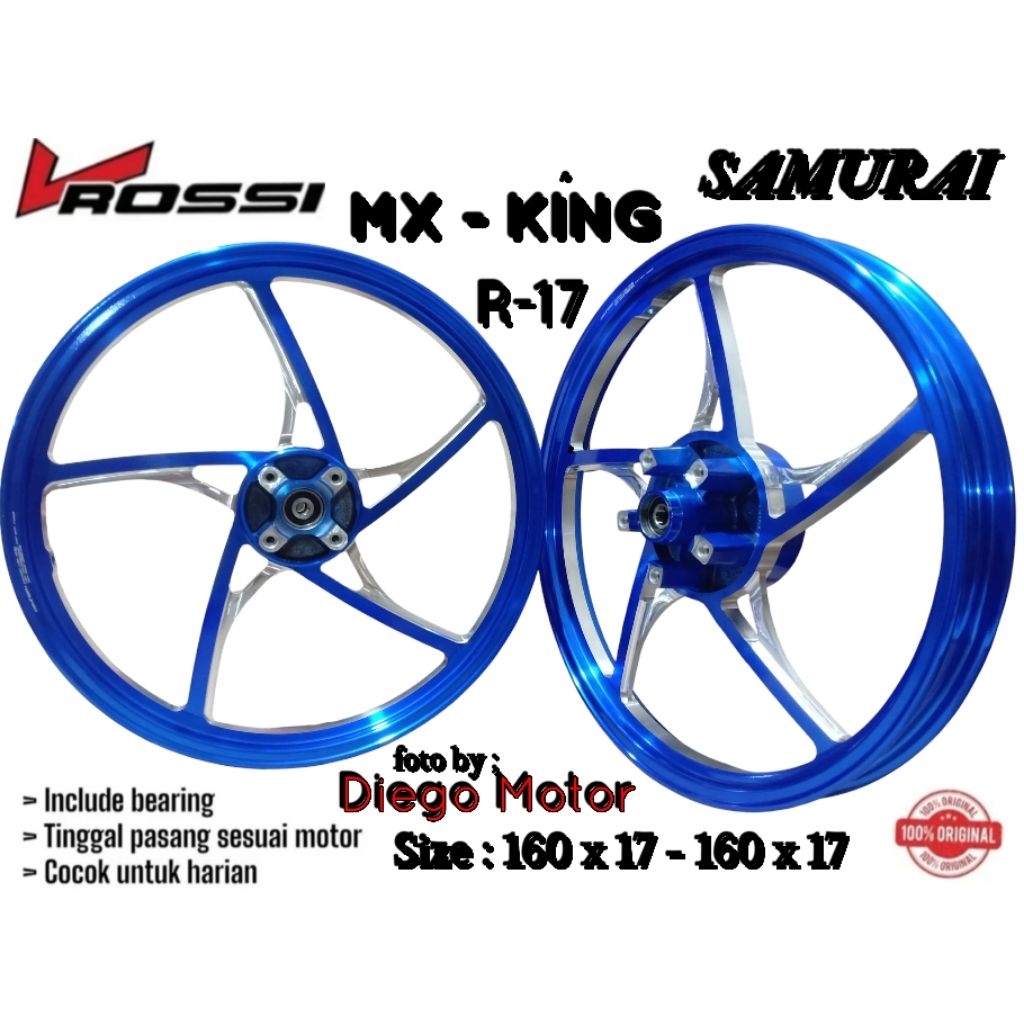Velg Racing Vrossi Samurai Yamaha MxKing/velg racing vrossi samurai mxking155, MX king sepasang