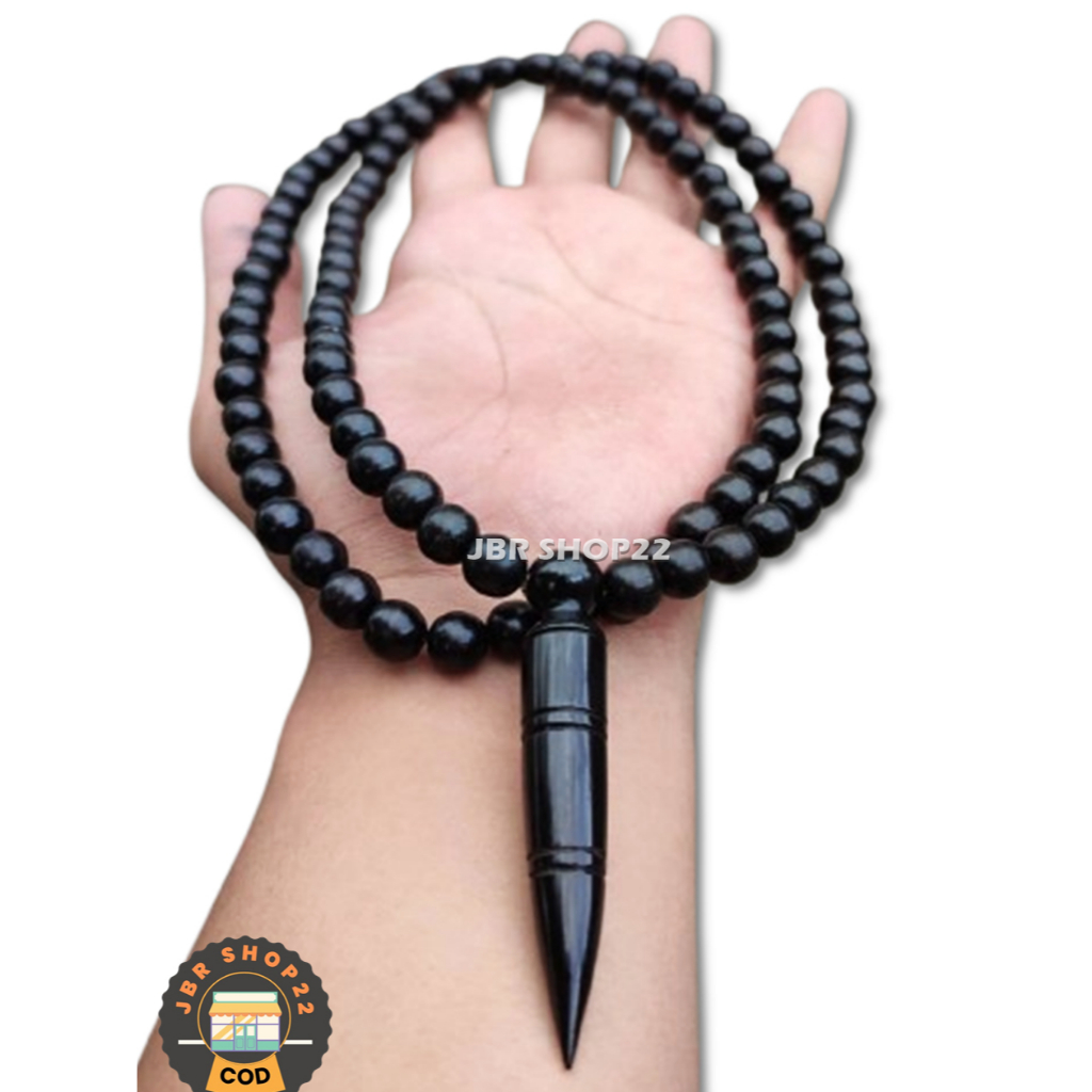 Kalung Galih Kayu Kelor Hitam Bandul