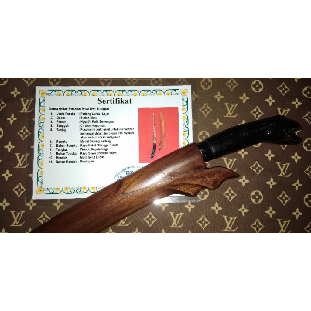 Pedang Suduk Maru Bersertifikat