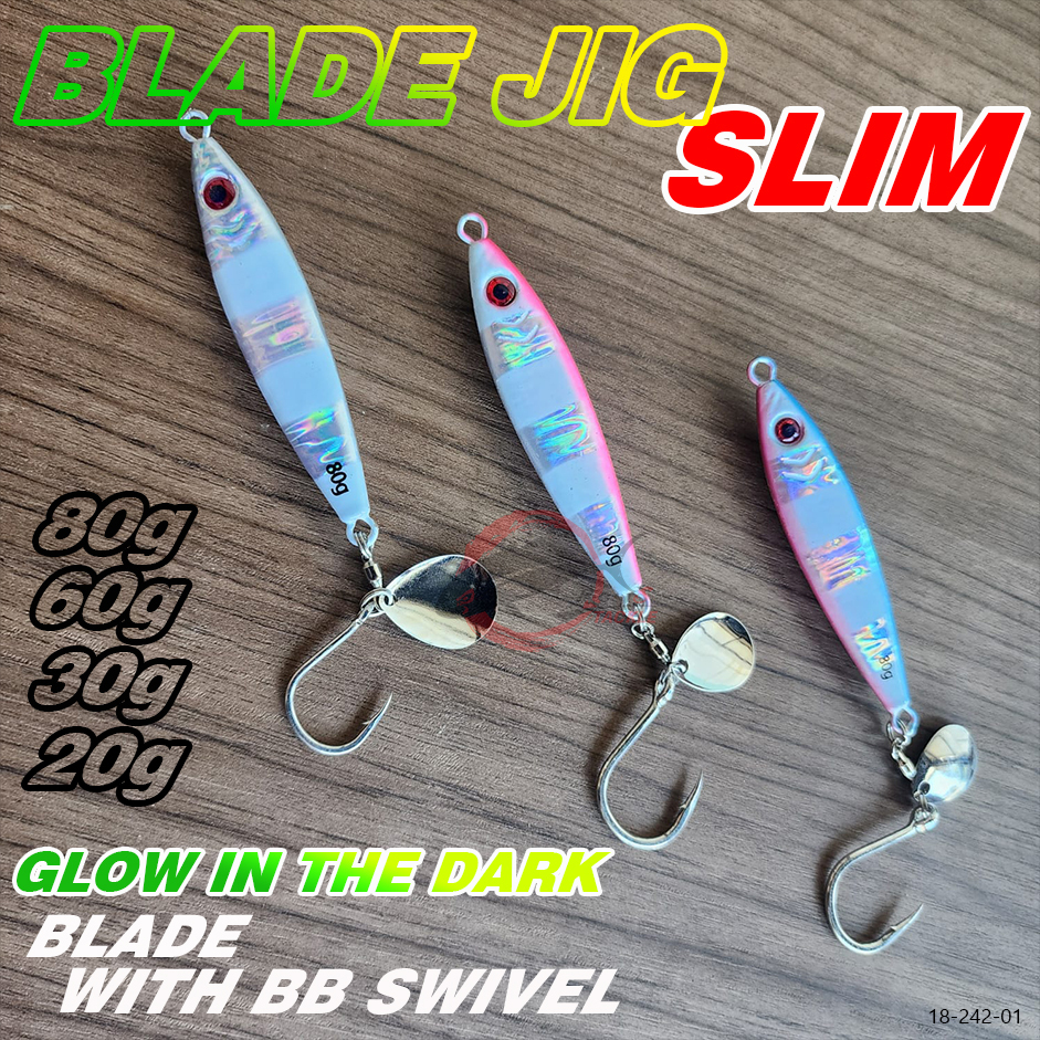 BLADE JIG SLIM GLOW IN THE DARK