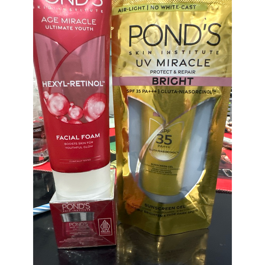 Ponds Age Miracle Facial Foam 100 ml / ponds age miracle day / ponds sunscreen gel