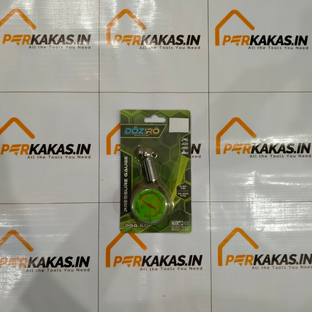 DOZIRO ALAT UKUR PENGUKUR TEKANAN ANGIN BAN MOBIL MOTOR 60PSI PGG-60