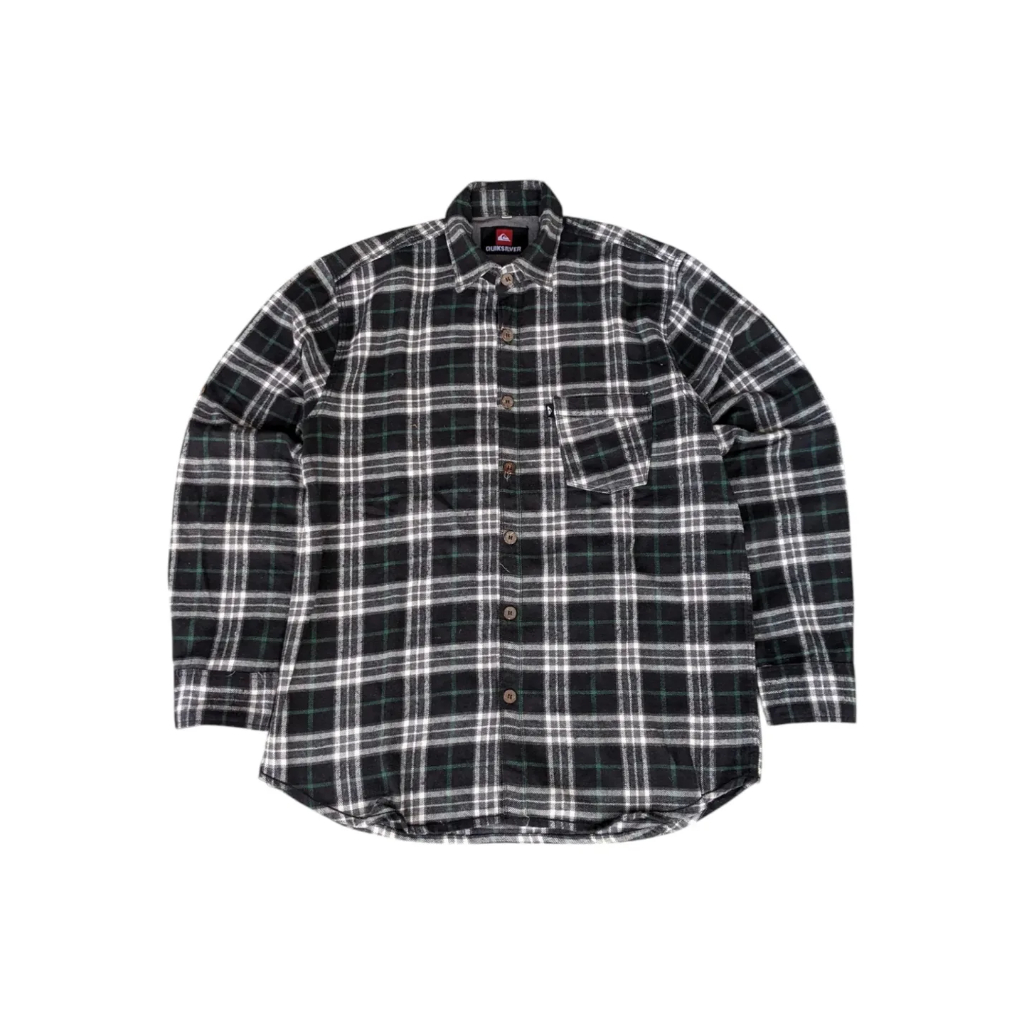 QUIKSILVER - Kemeja Flannel Veterano Hitam Size fit M