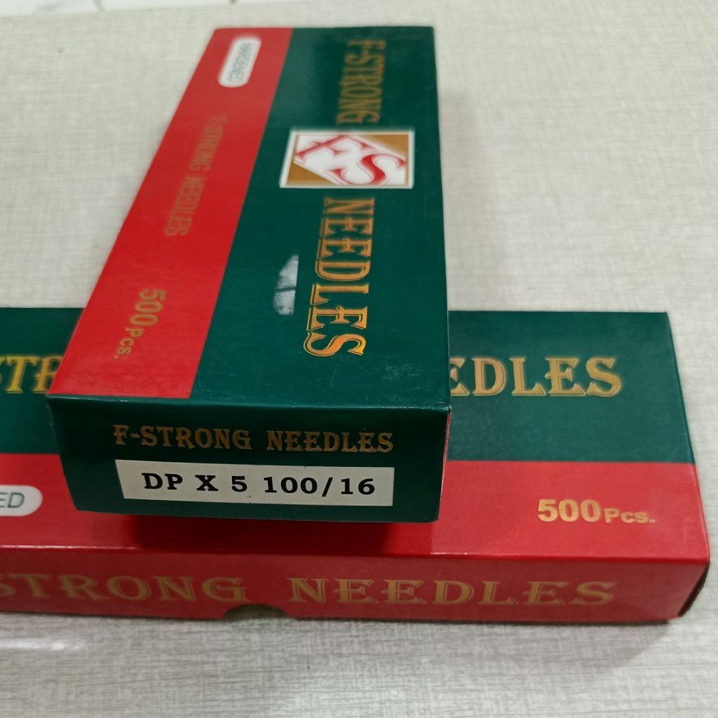 500batang(1box) DPx5 100/16 FS(1) jarum mesin jahit DP x 5 nomor 16 F-STRONG 1 bungkus plastik