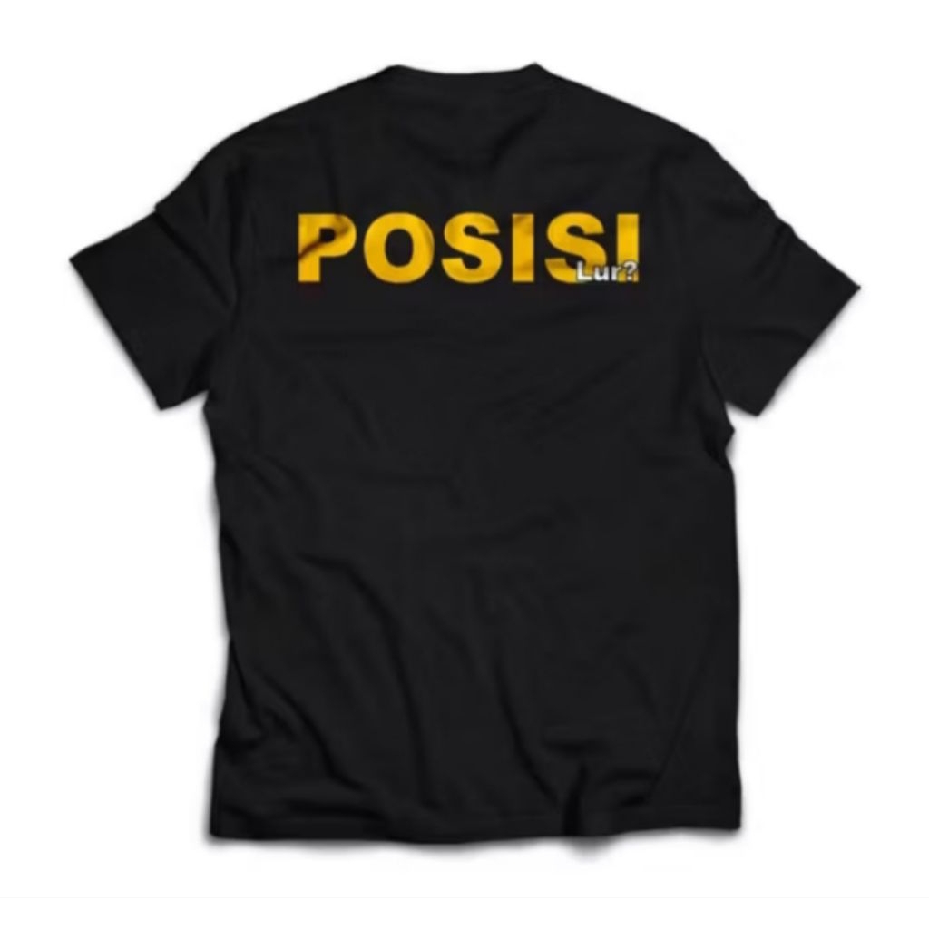 Kaos Distro Posisi Lur Kaos T-shirt Unisex