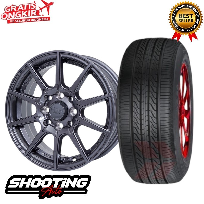 PAKET  VELG PLUS BAN RING 14 HSR RAI S2 BISA UNTUK MOBIL AVANZA JAZZ SIGRA CALYA AYLA BRIO VELOZ DL