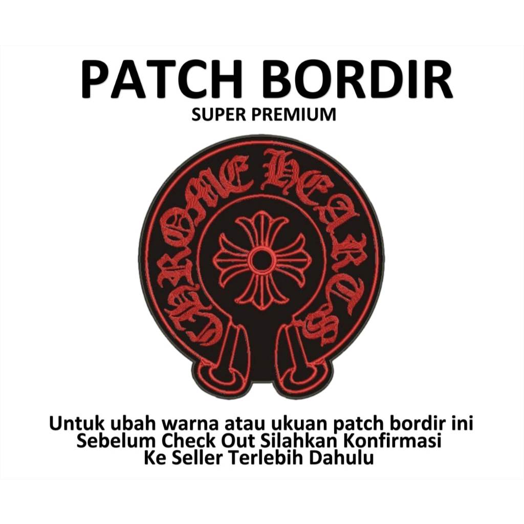 Emblem Patch Bordir Logo Chrome Heart - IBP