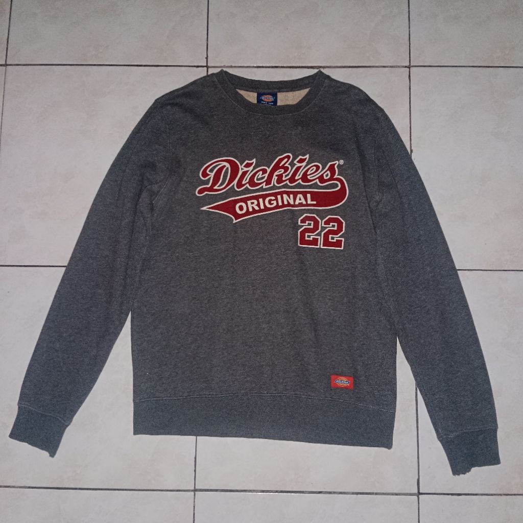 Dickies Original Sweater Abu Abu – Baju Hangat Katun Tebal Unisex