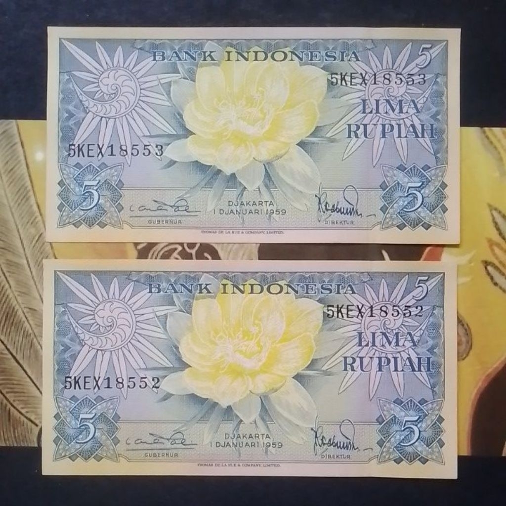 ORIGINAL UANG KUNO 5 RUPIAH TAHUN 1959