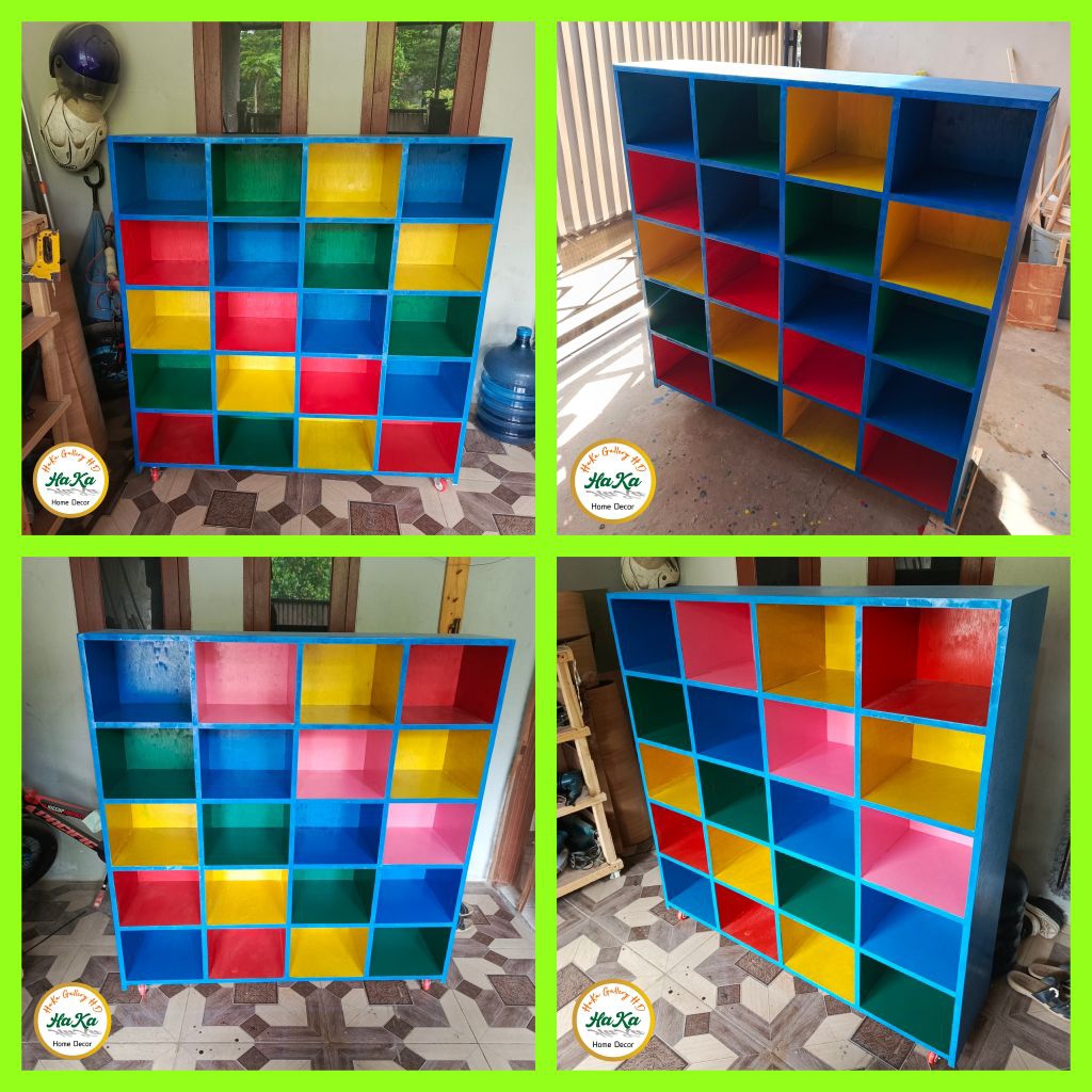 Loker Anak TK PAUD dengan Roda/ Loker Buku Anak/ Kids Storage