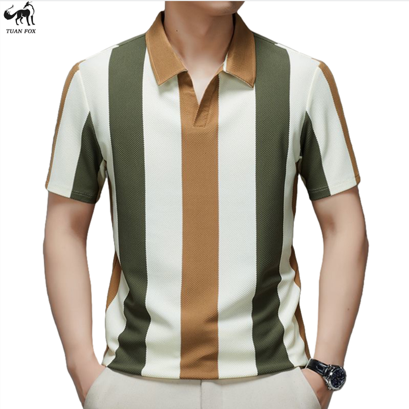 Tuan Fox Polo Shirt Pria baju polo cowok baju kerah pria  V-Neck kaos kerah polo original pria 100% 