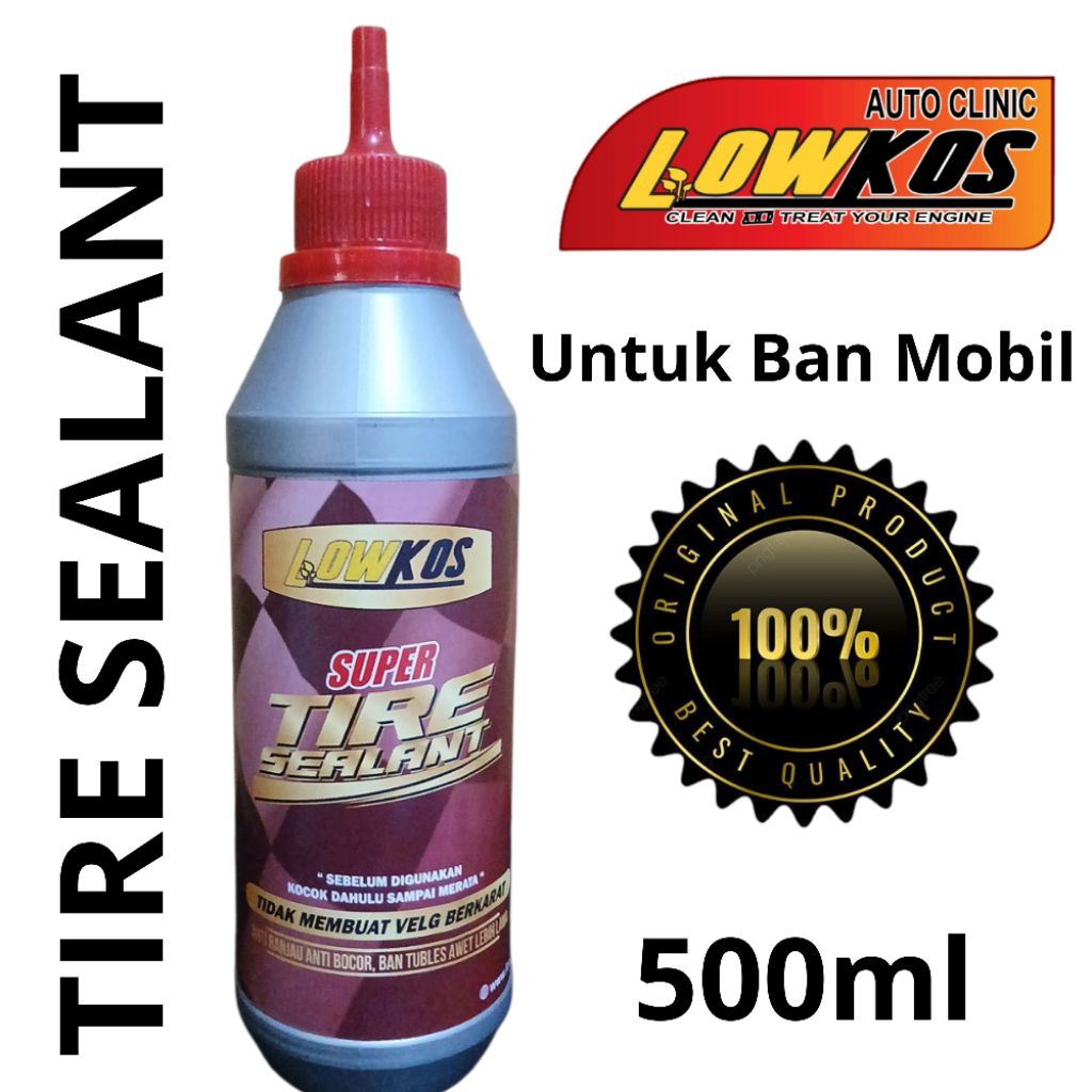 LOWKOS Cairan Tambal Ban Tubeless Motor Mobil 500ml - Cairan tubles anti ranjau paku