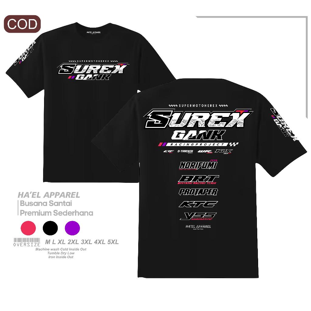 HA'EL | Kaos SUREX GANK Supermoto HEREX T-shirt combed 24s Premium - Distro, Baju