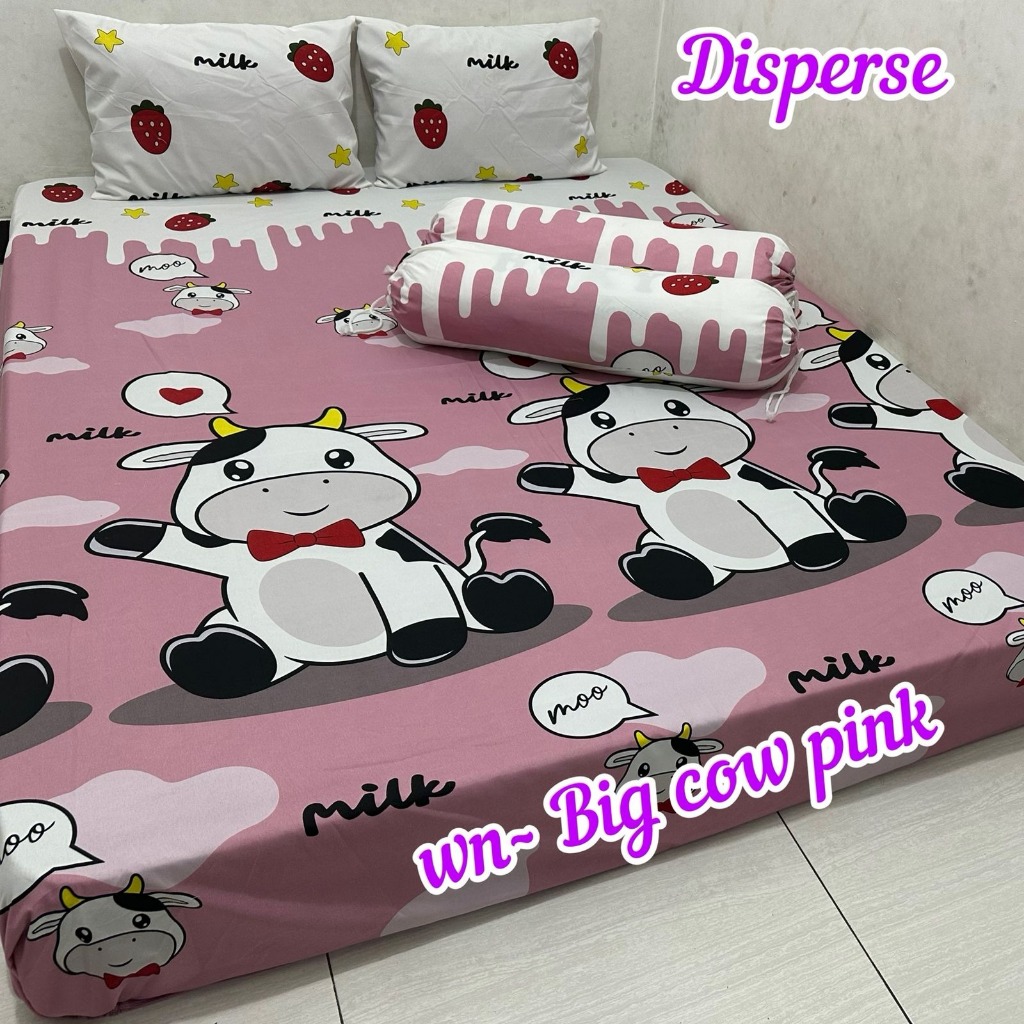SPREI HOMEMADE SEPRAI HALUS MOTIF SAPI KUNING MILKY COW  BISA COD ANEKA UKURAN