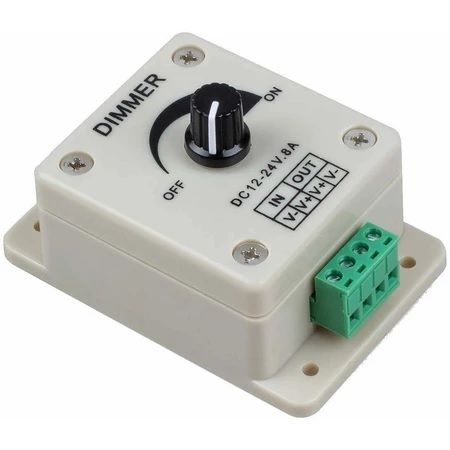 Dimmer DC Switch 12V-24V 8A Mini LED Strip Motor Kipas Dimmer Controller