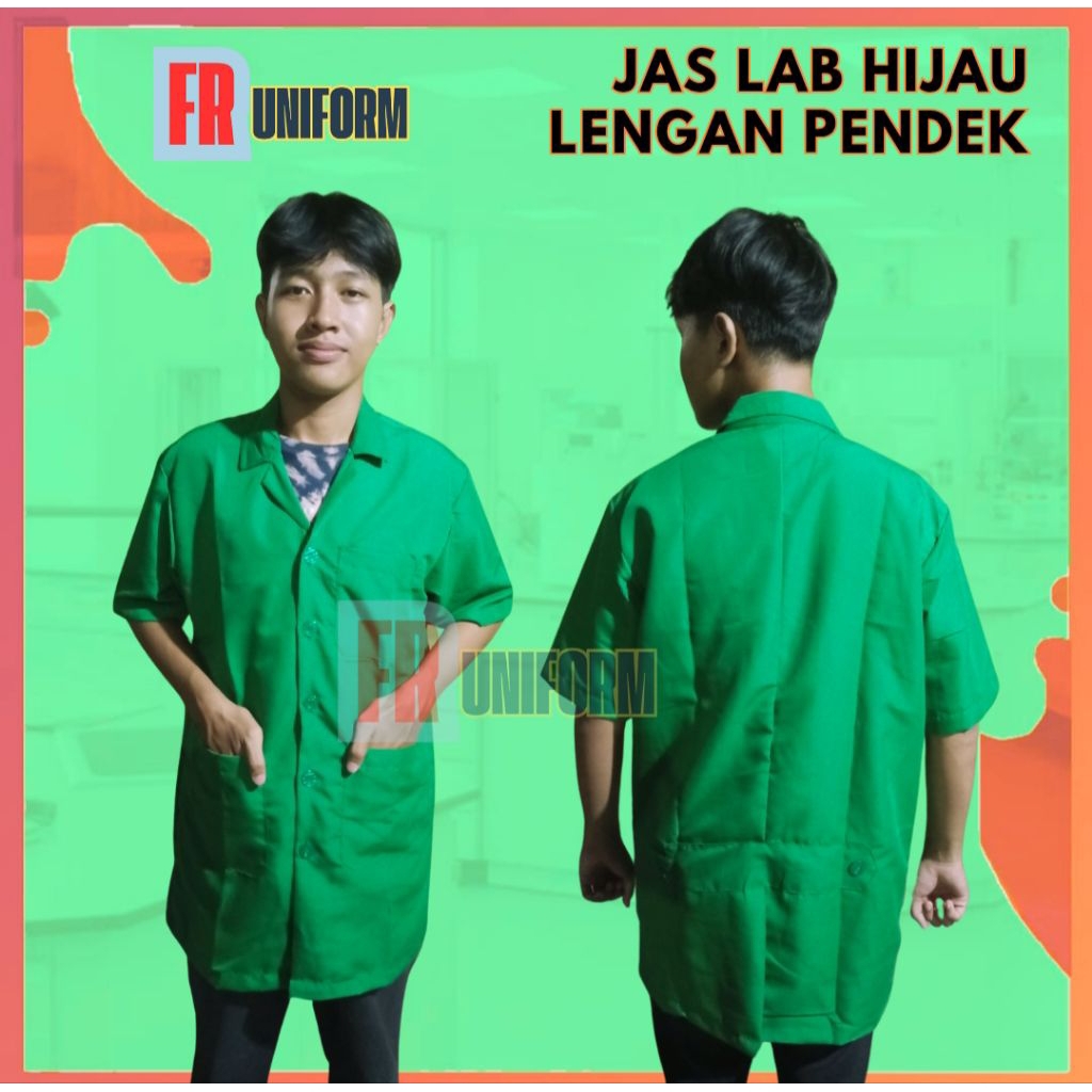 JAS LABORATORIUM HIJAU LENGAN PENDEK & PANJANG | BAJU LAB HIJAU