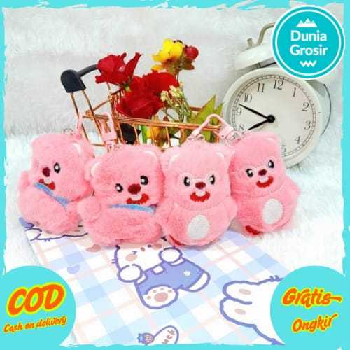 Gantungan Kunci Bag Charm Loopy Fullbody Pink Unik Lucu Ready 2 Variant Model / Gantungan Kunci Bone