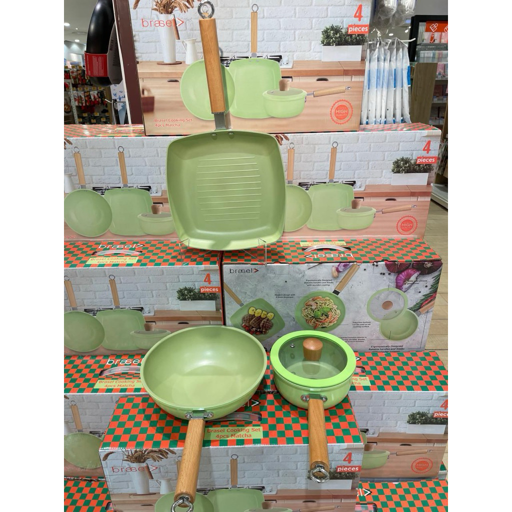 BRASEL COOKWARE SET MATCHA/COOKWARESET MURAH/COOKWARE SET DISKON/PANCI ANTILENGKET
