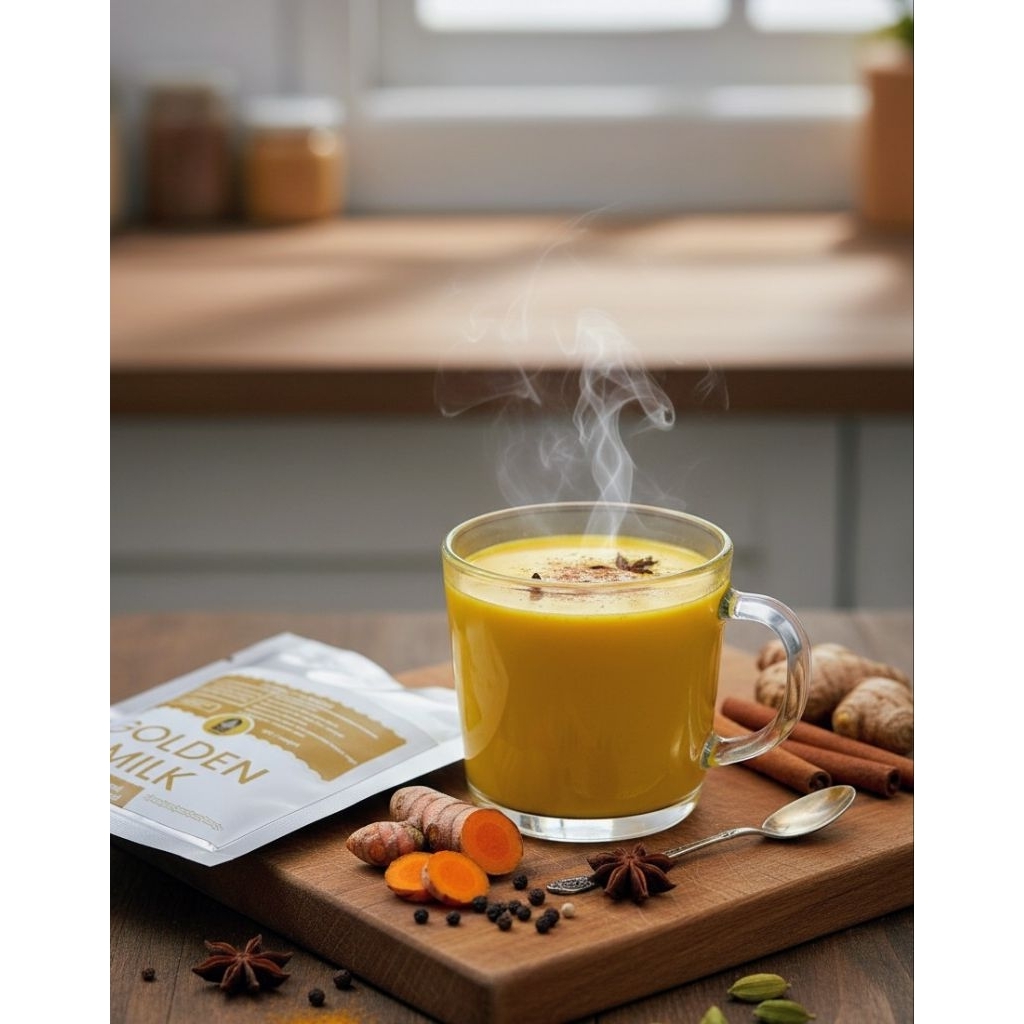 

Turmeric Latte Golden Milk Instan - Minuman Sehat Bubuk Rempah Premium - Minuman Herbal Peningkat Imunitas Daya Tahan Tubuh - Pereda Sendi Cocok Untuk Kesehatan Dan Bisa Dikomsumsi Panas Maupun Dingin