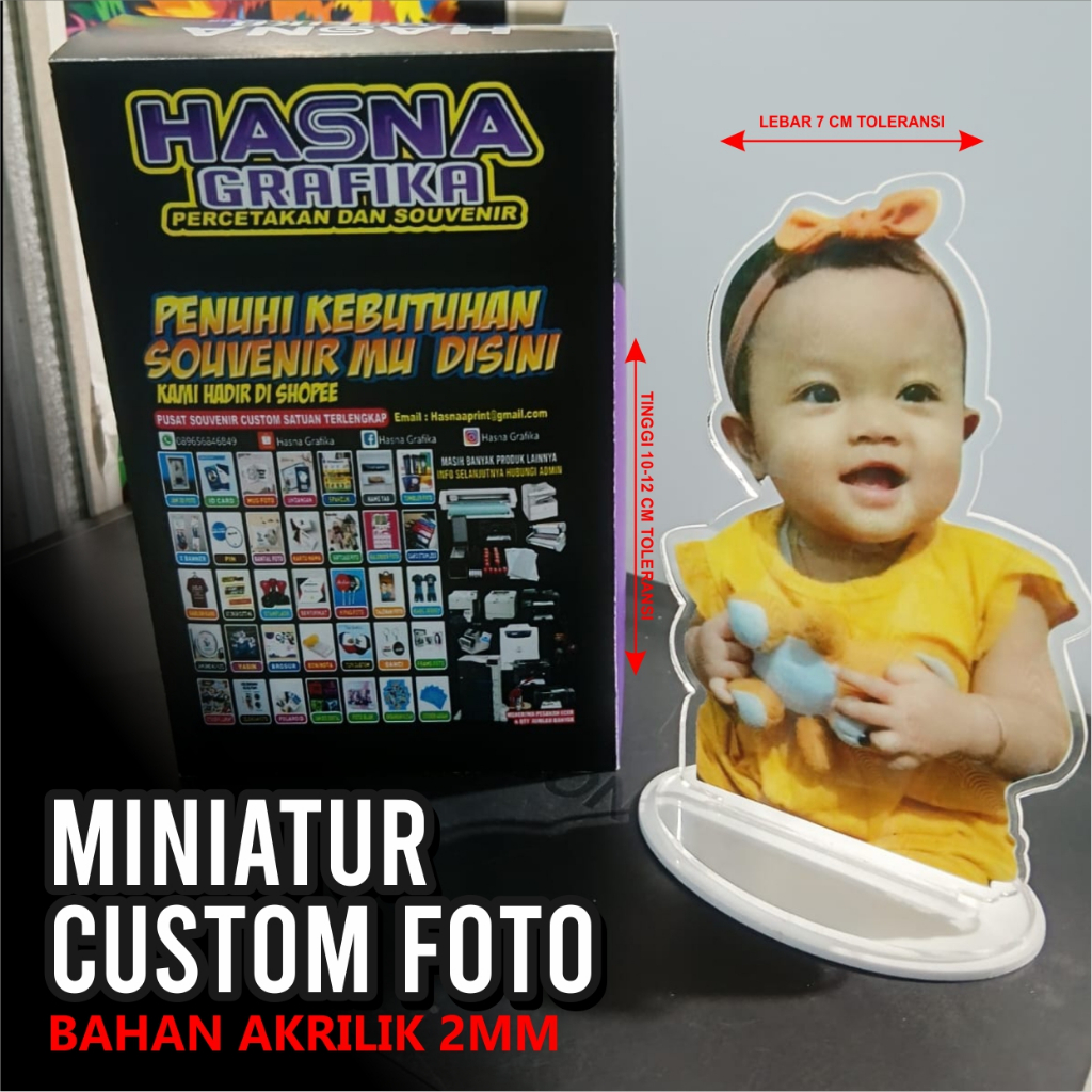MINIATUR VIRAL / MINIATUR AKRILIK CUSTOM FOTO / MINIATUR VIRAL AI