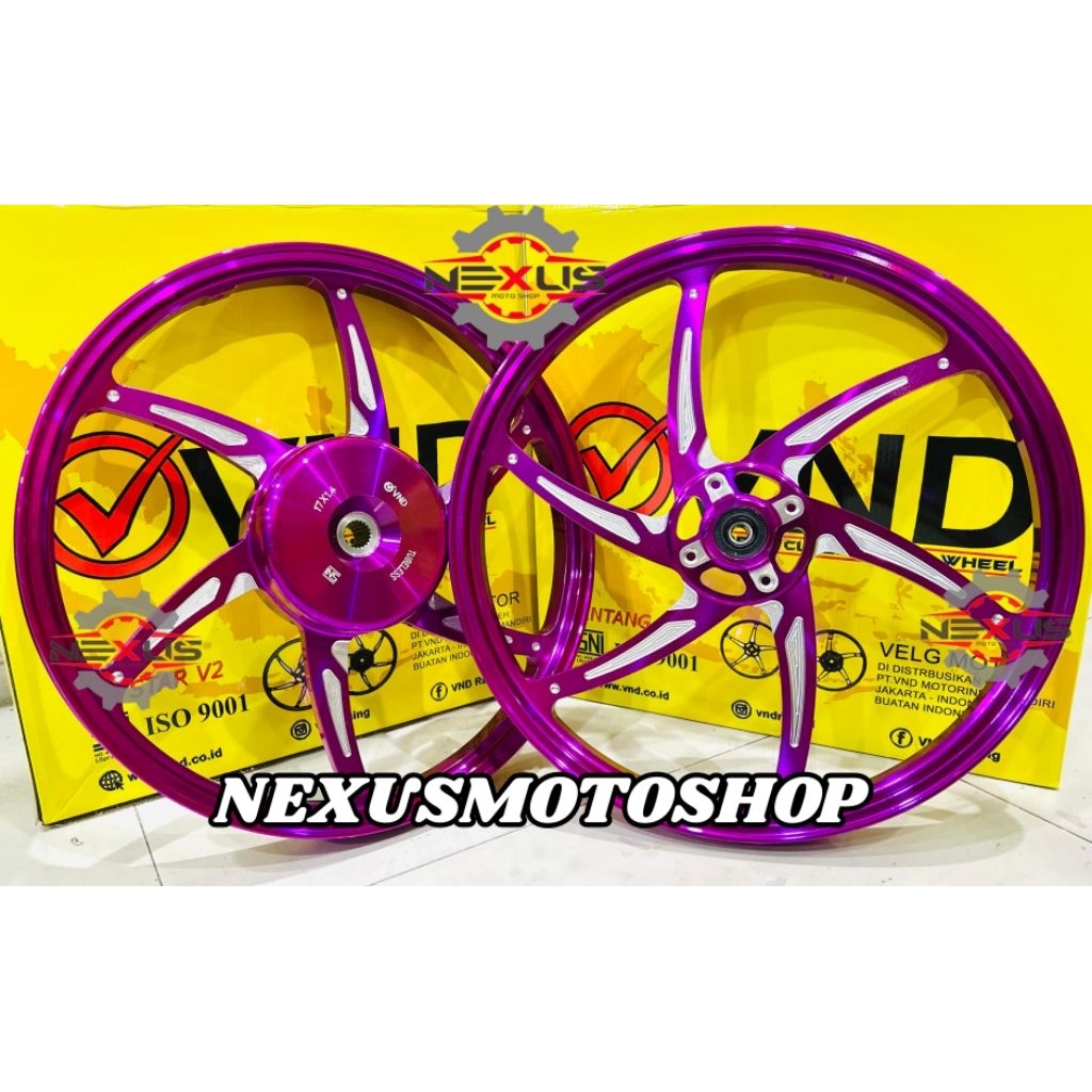 Velg Vnd Six Star V2 Ring 17 Vario 125/ Vario 150 / Vario 160 CBS 140x17 & 160x17 Velg Racing Vnd Si