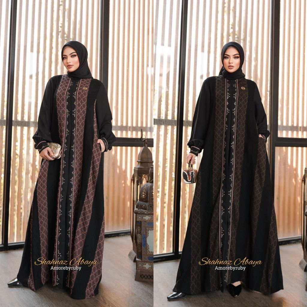 SHAHNAZ Dress By Amore Ruby / Abaya hitam hikmat