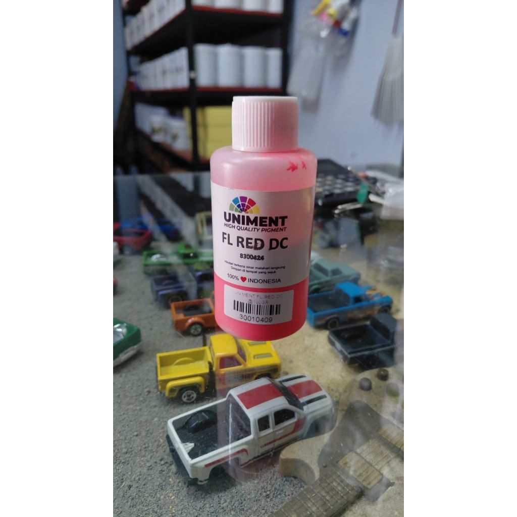 

Pigment Flo Red DC pewarna tinta sablon rubber