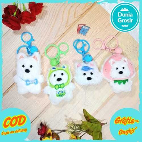 Gantungan Kunci Bag Charm Bernard Bear Custom Unik Lucu Ready 4 Variant Model / Gantungan Kunci Bone