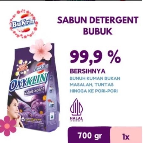 BuKrim detergent bubuk / sabun detergen bubuk murah 700g Violet