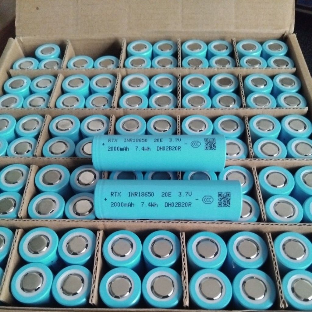 Jtterang Baterai 18650 Merk Rtx Inr18650- 2000Mah