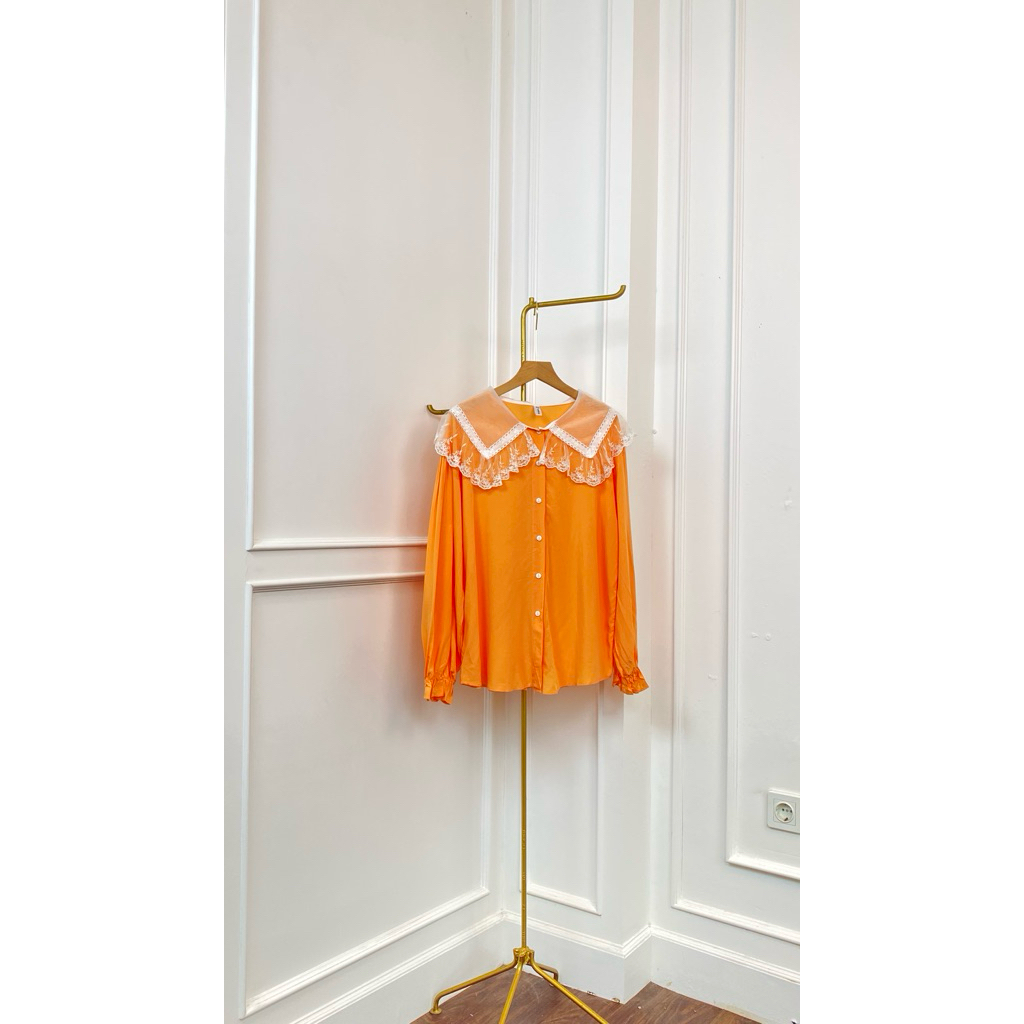 216 Blouse Atasan Outfit Wanita Lengan Panjang Kancing