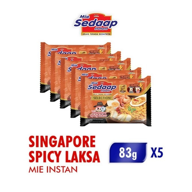 

Sedaap Mie Instan Singapore Spicy Laksa Bag 83 gr x5