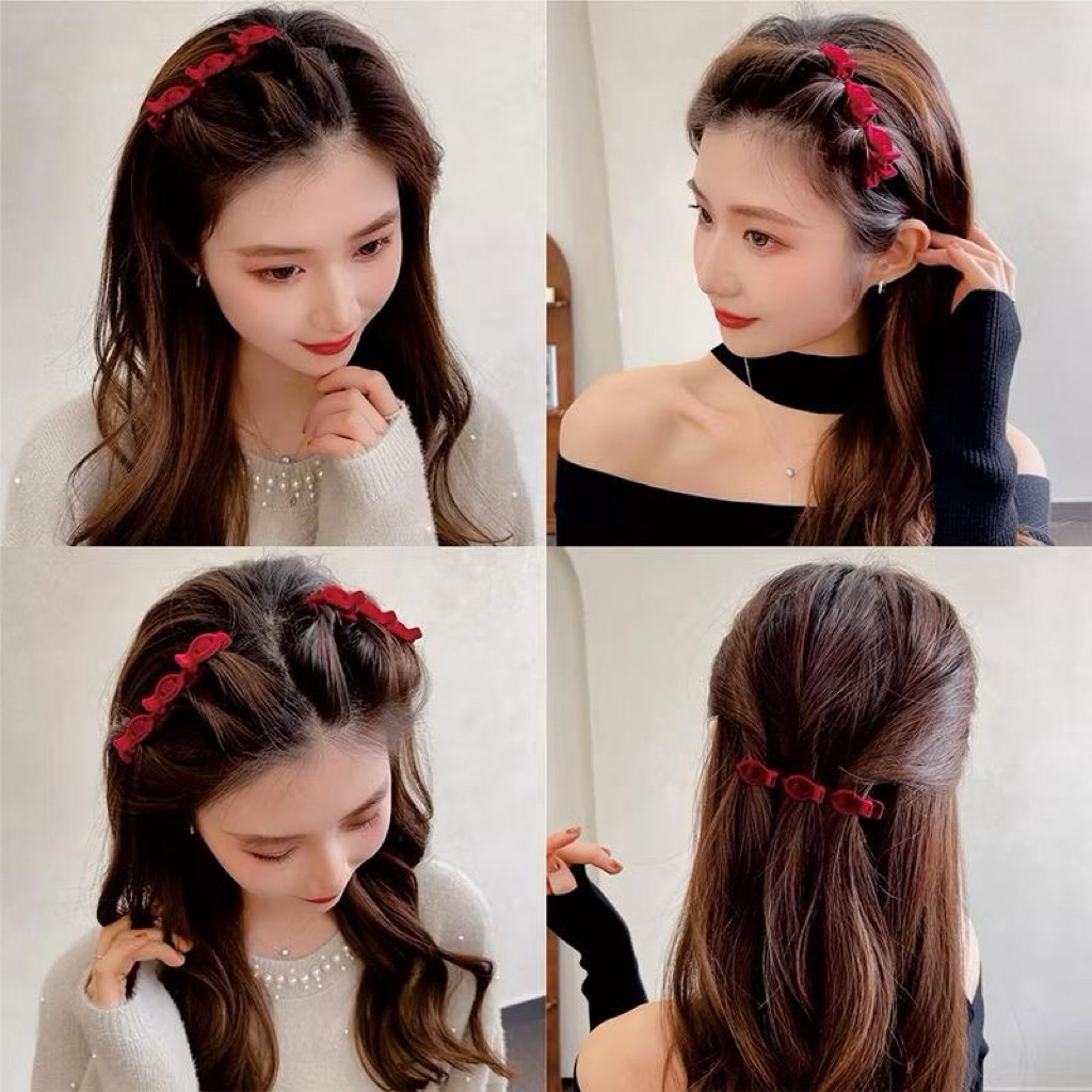 Jepitan rambut Poni Korean style| Jepit rambut Poni kepang|Jepitan poni Viral