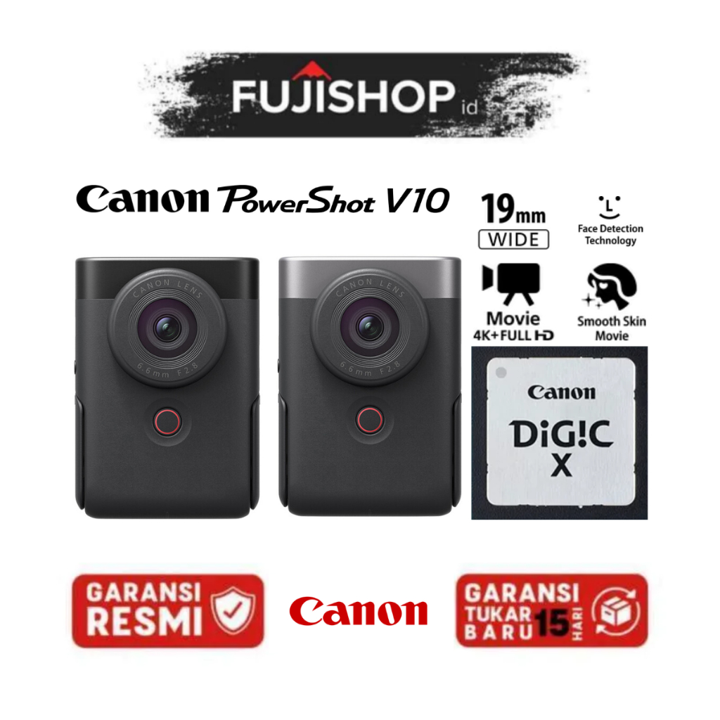 Canon PowerShot V10 Vlog Camera / Kamera Canon V10 GARANSI RESMI