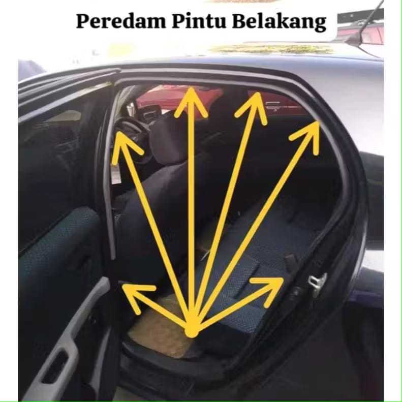 Karet peredam pintu belakang mobil Toyota Yaris