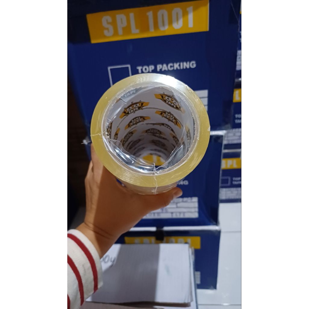 

Lakban/ Selotip Tebal Merk SPL Bening Coklat 2inci 48mm x 100yard
