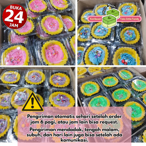

Kue Basah / Kue Tradisional / Jajanan Pasar / Pie Krim Aneka Warna