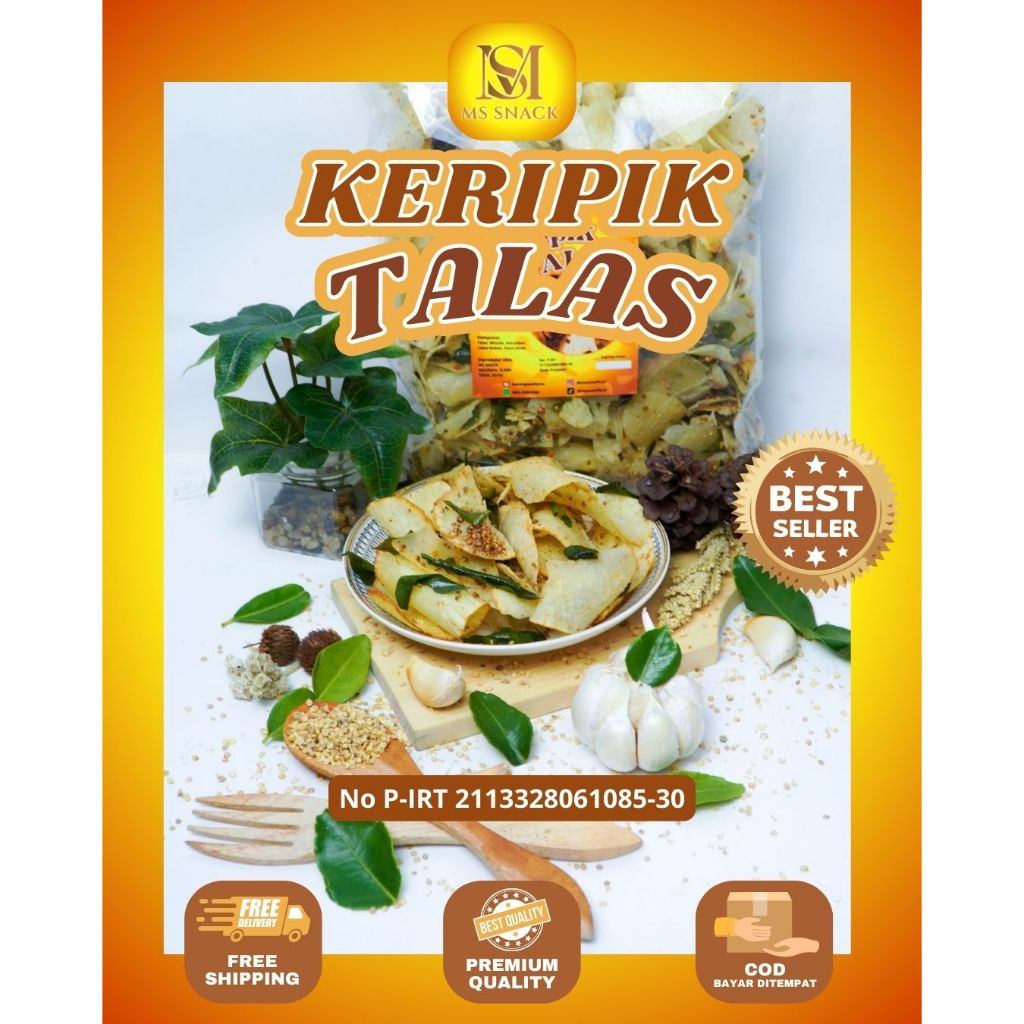 

Keripik Talas Ketumbar Original Daun Jeruk Gurih Renyah Wangi